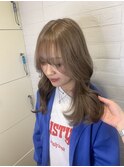 ミルクティーベージュ/透明感カラー/韓国ヘア