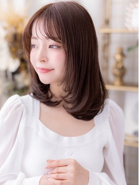 艶感グレーブラウンシャギーカットセミディa北浦和20代30代40代