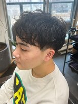 フラッグヘアー 博多駅前店(Flag HAIR) メンズショートニュアンスパーマアップバング