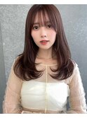 黒髪カタログココアベージュ小顔オリーブグレークラゲヘアー博多