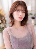 大人可愛いチェリーレッド外ハネくびれヘアc7大宮20代30代40代