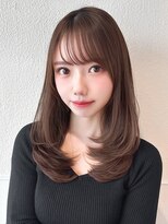 アフロート ディル(AFLOAT D'L) 大人可愛い小顔顔周りカットふんわりミディアムレイヤー20代30代