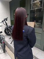 マーシュ(marshu) モードに!ボルドーカラー×切りっぱなしロング