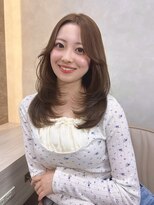Orua 表参道/ブリーチなしダブルカラー/レイヤーカット【オルア】【6/1OPEN（予定）】&nbsp;透明感ベージュ×ハイレイヤーカット