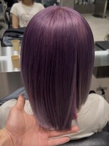 ダブ アオヤマ(DaB AOYAMA) 縮毛矯正履歴ブリーチ ハイトーンラベンダー パープル