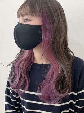 エメ ヘアー(aimer hair) ブルーベリーラテcolor