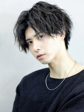 リップス 池袋(LIPPS) ツーブロックツイストスパイラルパーマ前下がりセンターパート