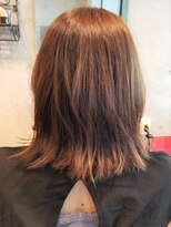 ヘアサロン レゴリス(hair salon REGOLITH)&nbsp;『 赤味風ベージュカラー☆　伸ばしかけミディアム 』