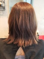 ヘアサロン レゴリス(hair salon REGOLITH) 『 赤味風ベージュカラー☆　伸ばしかけミディアム 』