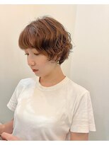 エフ ヘアーアンドリラクゼーション(F. hair & relaxation) 20代30代梅田中崎町ニュアンスショートパーマ