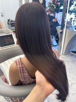 ロンドルーチェ 心斎橋(Lond luce)&nbsp;ダークアッシュ/ミディアムレイヤーカット［髪質改善/縮毛矯正］