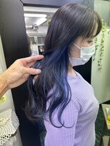 ヴェルデ(Verde)&nbsp;インナーカラーブルー 【武蔵小山、インナーカラー】