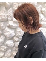 モアナバイヘッドライト 綱島店(Moana by HEADLIGHT)&nbsp;#オレンジベージュ#耳かけボブ#韓国風#外はね