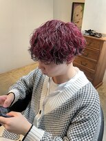 ビハインドザカーテン(BEHIND THE CURTAIN)&nbsp;波巻きパーマ×ツートーンデザインカラー