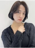 切りっぱなしボブ 美髪 似合わせ くびれボブ 暗髪 学割U24 A0405