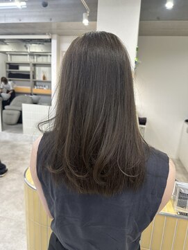 ディジョン(Dijon) 韓国顔まわりレイヤーカットグレージュオリーブベージュブラウン