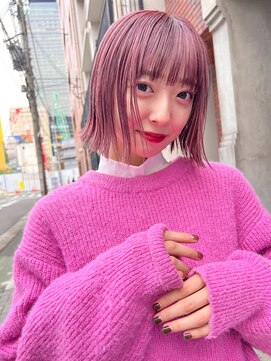 ジェム(GEM) アプリコットオレンジ/ピンクカラー/フェザーショート★19