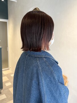 ルウ 押上(rue) 〈押上 半個室〉ボブ 顔まわりレイヤー インナーカラー