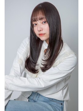 ルフュージュ バイ プロデュース 相模大野店(Refuge by Produce) チョコレートブラウン/レイヤーカット/ストレートロング
