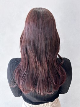 チェリーブラウン美髪韓国ヘア顔周りレイヤーロング_ba549461