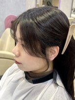 前髪カット顔まわりカット韓国レイヤーカット銀座
