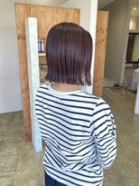 ヘアコレクション アンジュ(Hair collection Unge)&nbsp;切りっぱなしボブ×チェリーレッドカラー＊