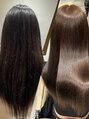イリ(iLi)&nbsp;艶髪矯正×カラーbefore・after。カラーも一緒に施術可能です