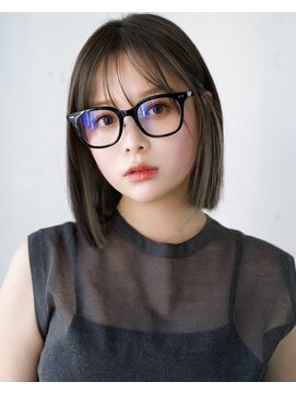 エインアンリー 明治神宮前(AIN.ANLY.) ☆ぱっつん前髪薄めバング長めバング切りっぱなしボブミニボブ