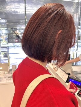 ハイストリートヘア(High street Hair) ローズピンク/丸みタイトボブ