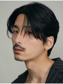 原宿センターパートフェザーパーマメンズパーマニュアンスパーマ