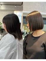 サクラ オモテサンドウ(SAKURA)&nbsp;イメチェンでクセが心配なら縮毛矯正で安心のボブに！表参道