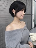 韓国風◎シースルーバングショート×透明感カラー×アッシュ