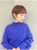 ハンサムショート/丸みショートボブ/20代30代40代50代/顔周り