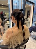 結婚式お呼ばれ韓国風カチモリアレンジ
