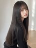 【クセも抑えながら髪質改善♪】極上シルクストレート＋Tr＋カット＋カラー