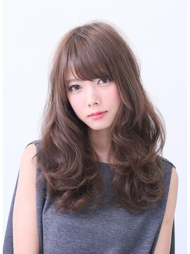 ヘアーズベリー 淡路店(hairs BERRY) BERRY_大人かわいい_フリンジウェーブ_ココアブラウン_前髪