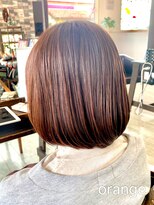 オレンジ(orange)&nbsp;【orange大分賀来】内巻きボブスタイルピンクベージュカラー