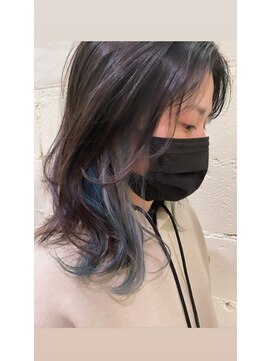 ピエドプールポッシュ(PiED DE POULE POCHE) ミディアムレイヤー×イヤリングカラー