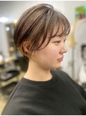 「NUDE」#10代 20代 30代 40代イヤリングカラー前髪なしショート