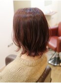艶髪くびれボブ＆レッドブラウン/髪質改善カラーエステ
