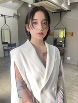 ユイル(Uil)&nbsp;小顔前髪顔周りレイヤー× グレージュカラー デザインカラー