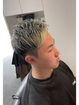 ガニメデ(GANYMEDE) 爽やかツーブロックアップバングショート<都島><メンズサロン>