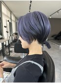 アンブレラカラー×刈り上げショートボブ