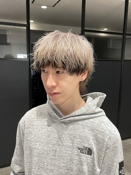 アクション 心斎橋店(ACTION) メンズインナーカラー　ミルクティーベージュ×ブラック