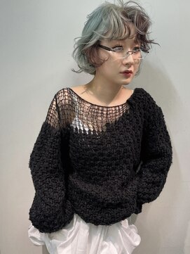 ペレ 梅田(PELE) 前髪/アンブレラカラー/こなれミディ/イメチェン/ウェーブパーマ