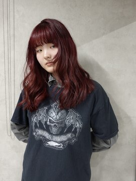 ネアー 新潟(NEER) レッドカラー◯顔周りカット