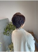 ショートレイヤー/艶ブラウンカラー
