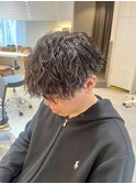 メンズパーマ ツイストスパイラル　マッシュ　横浜