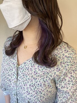 ボタニウム バイ アールサロン(BOTANIUM by RrSALON) やわらかベージュとイヤリングカラーパープル☆