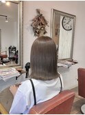 ナチュラルベージュ × 伸ばしかけロブ..~*＊.